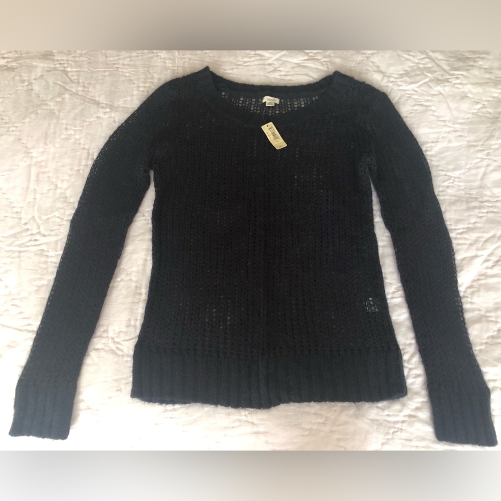 NWT aerie navy crew neck soft lightweight sweater